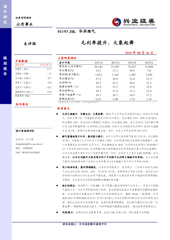 毛利率提升，大象起舞