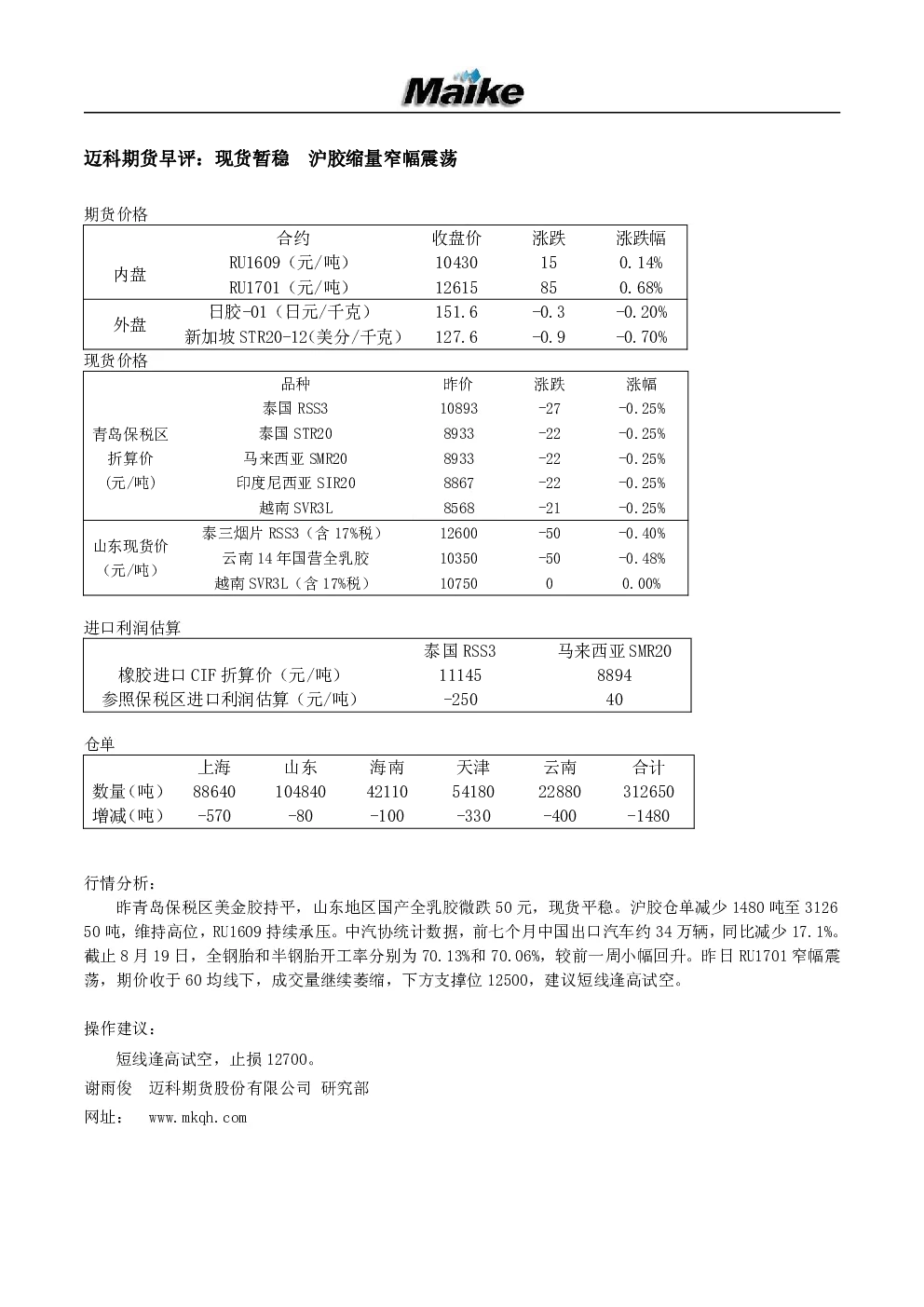 报告封面