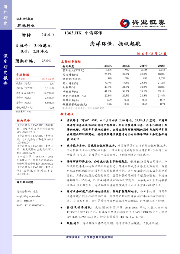 海洋环保，扬帆起航