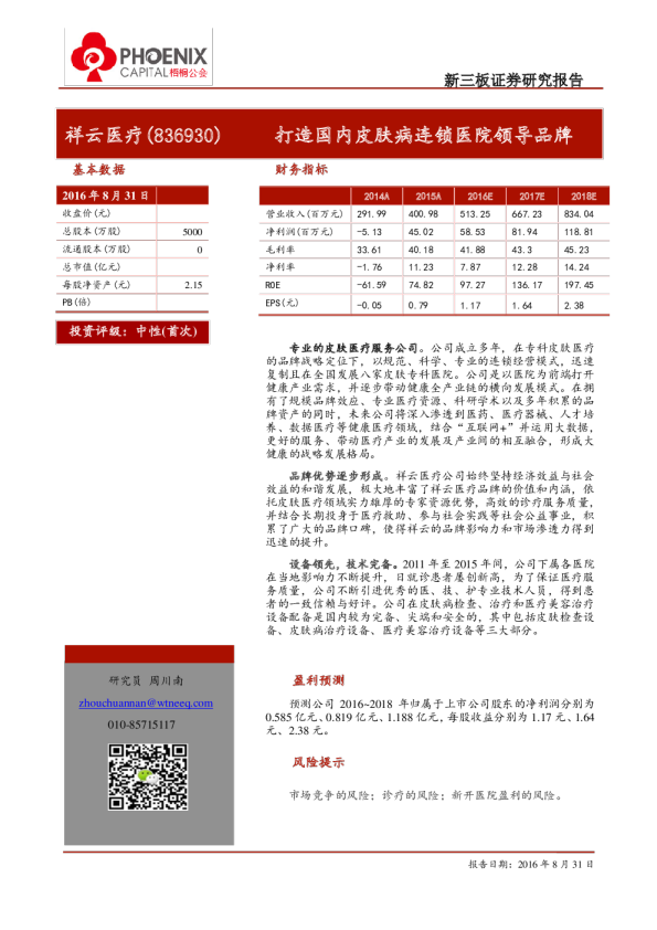 祥云医疗：打造国内皮肤病连锁医院领导品牌