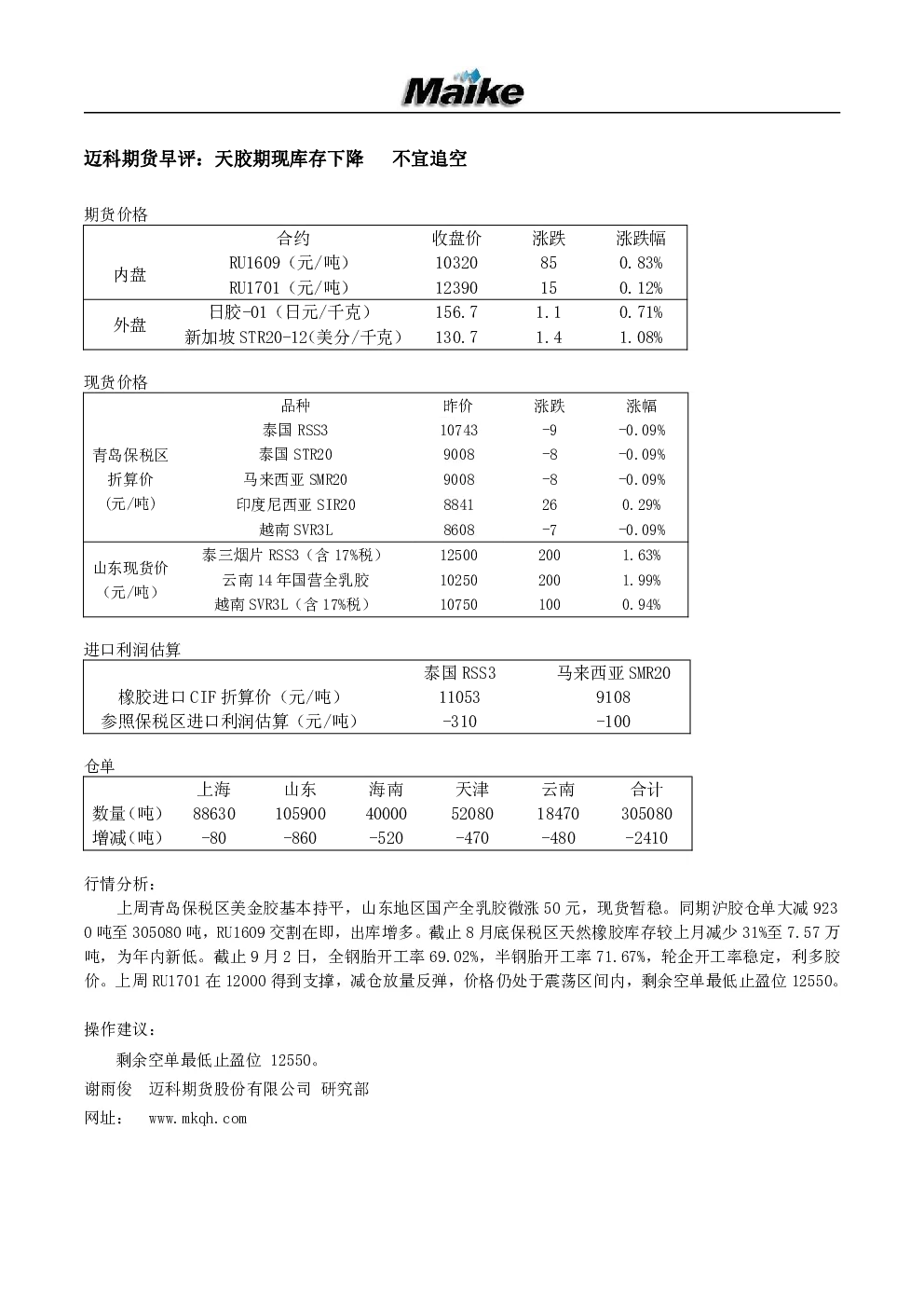 报告封面