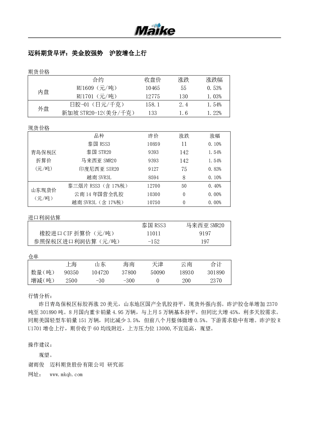 报告封面