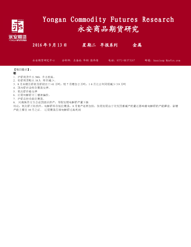 金属早报系列