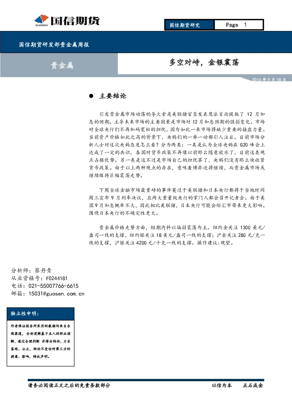 报告封面