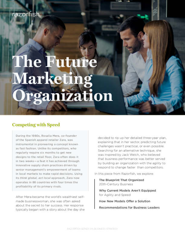 XT…未来的营销组织（作者：Razorfish）