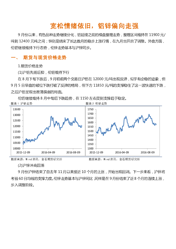宽松情绪依旧，铝锌偏向走强