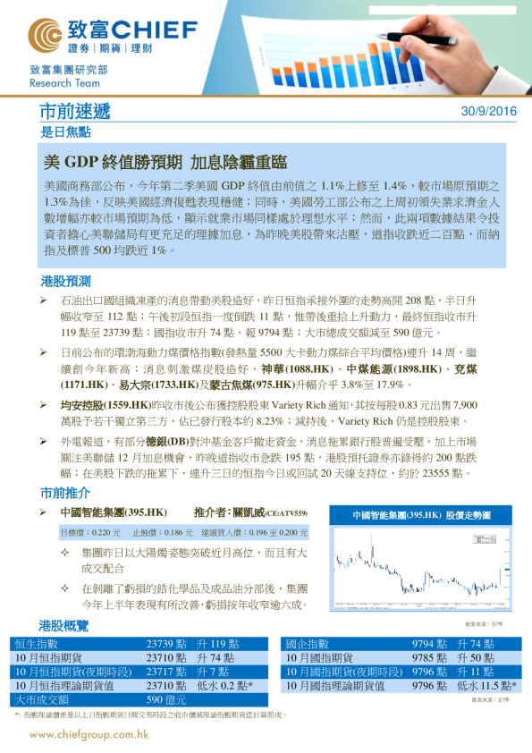 市前速递：美GDP终值胜预期，加息阴霾重临