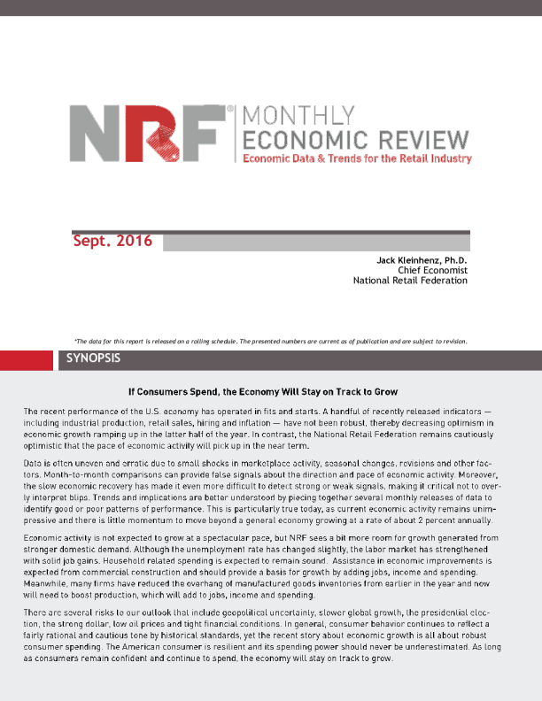 Monthly Economic Review: September 2016