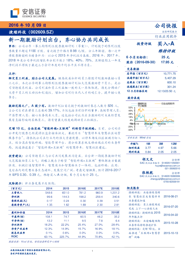 新一期激励计划出台，齐心协力共同成长