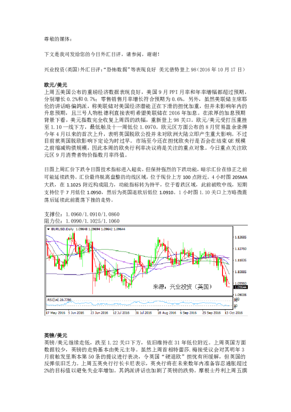 （英国）外汇日评