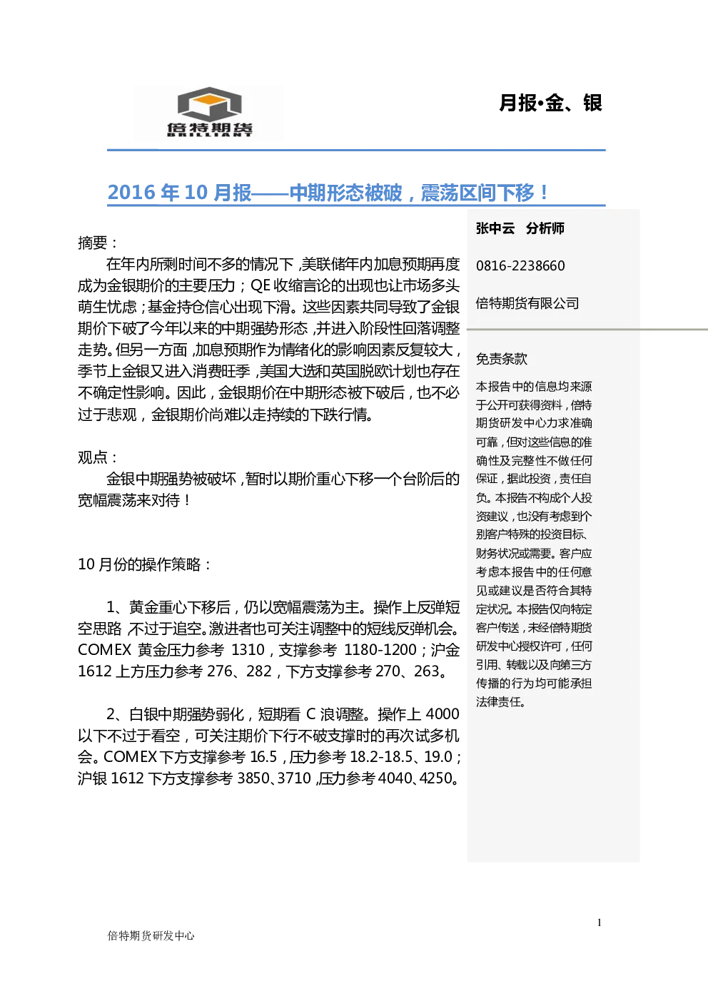 报告封面