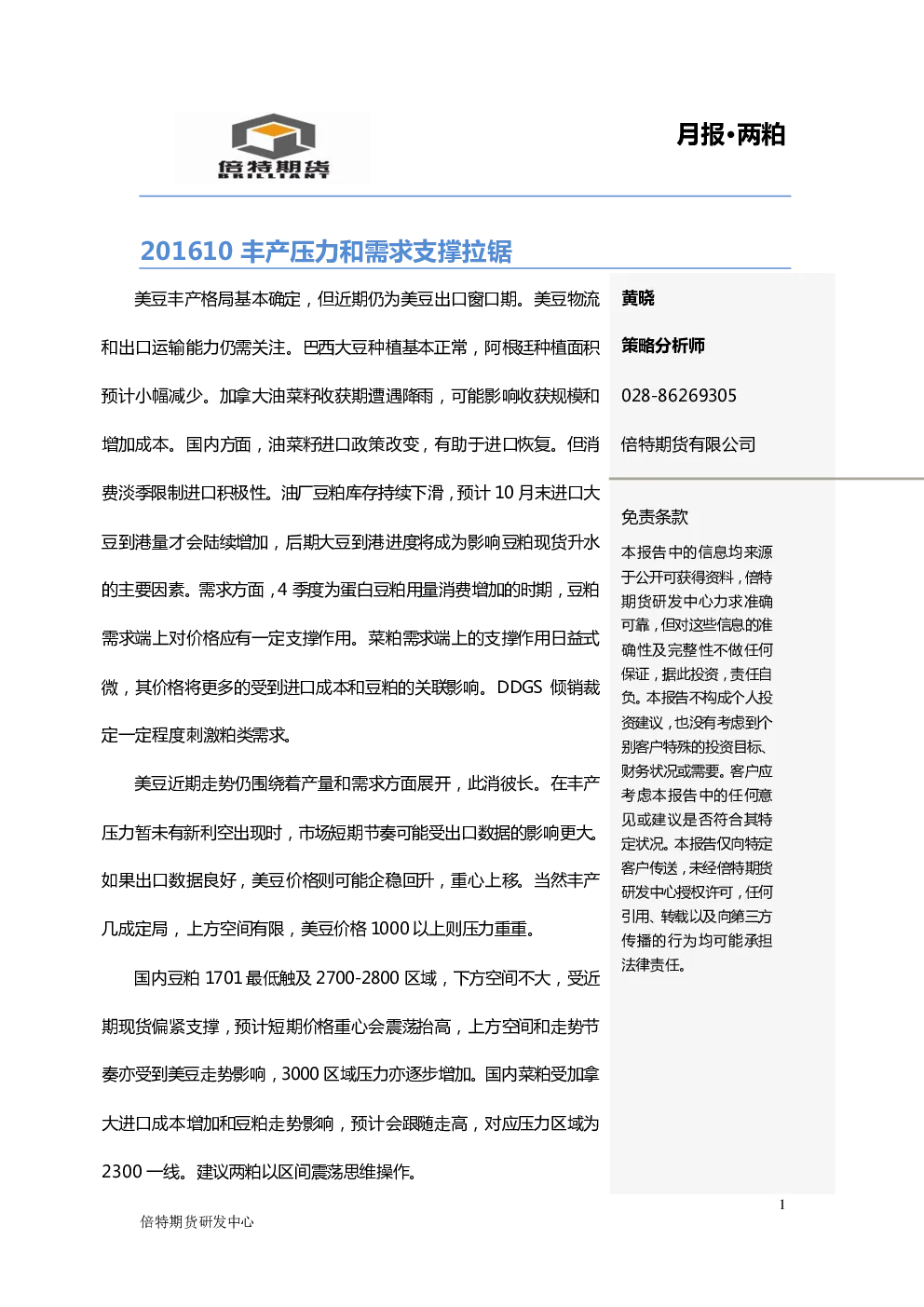 报告封面