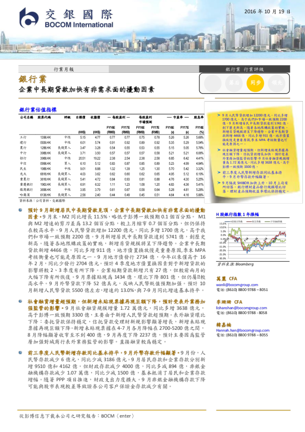 银行业月报：企业中长期贷款加快有非需求面的扰动因素
