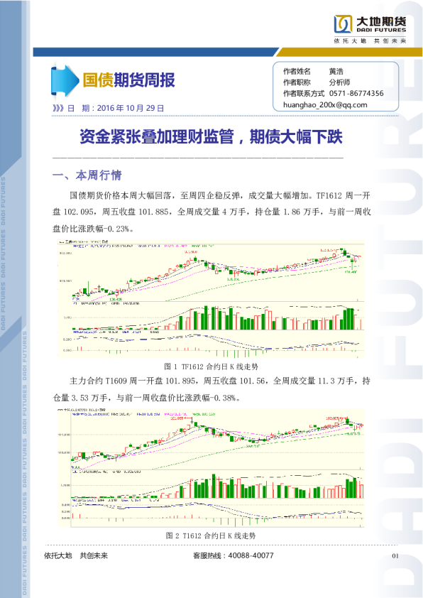 国债期货周报：资金紧张叠加理财监管，期债大幅下跌