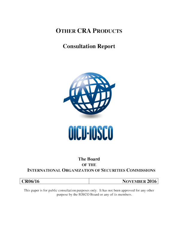 CR06/16 Other CRA Products