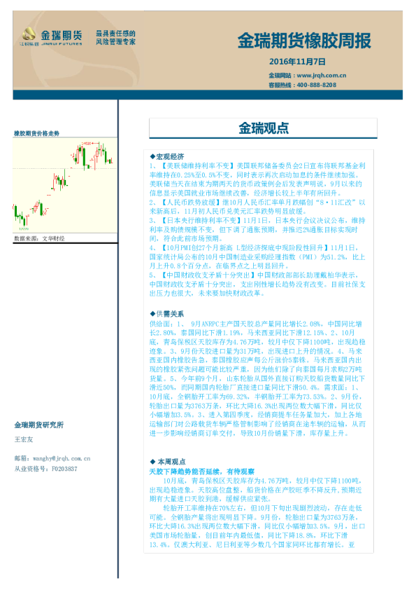橡胶周报