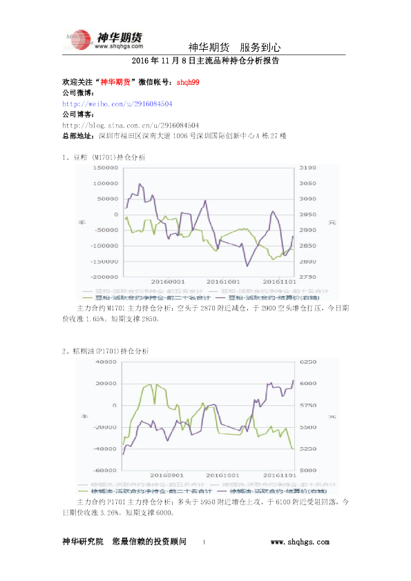 主流品种持仓分析报告