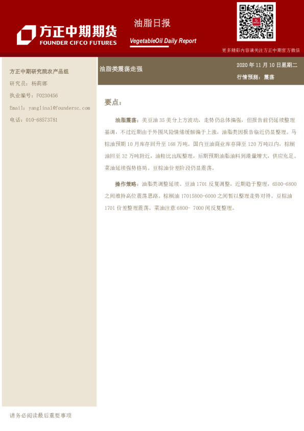 油脂类震荡走强