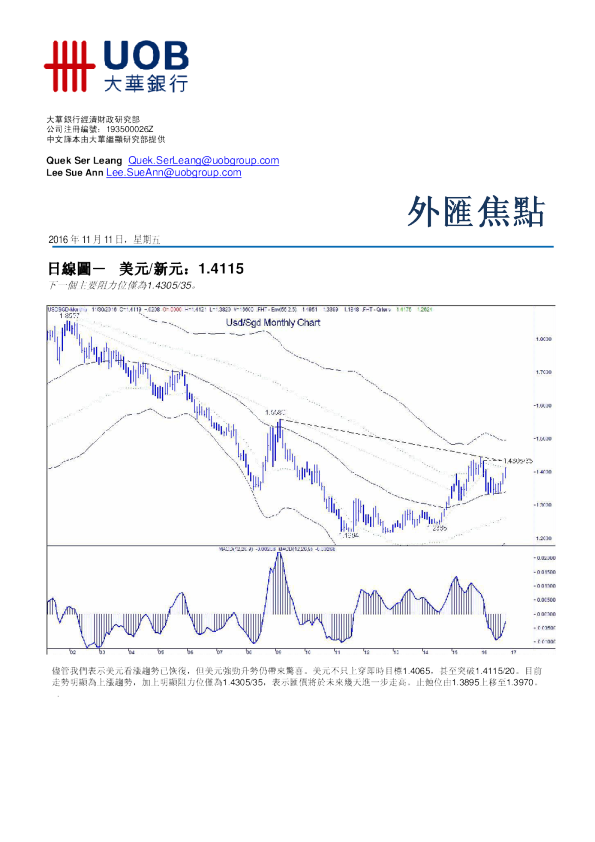 大华银行外汇焦点