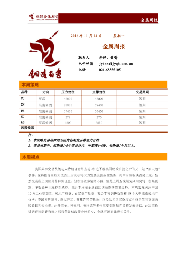 金属周报