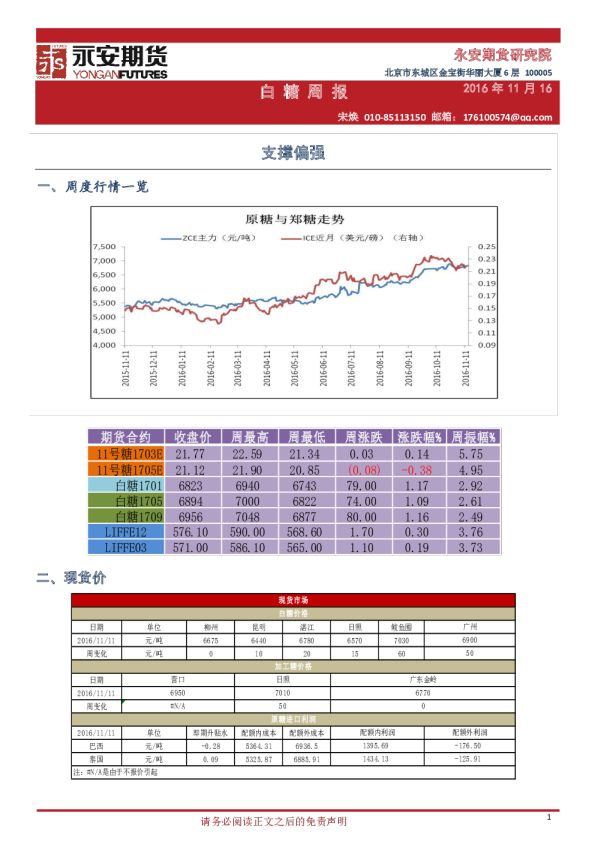 白糖周报：支撑偏强