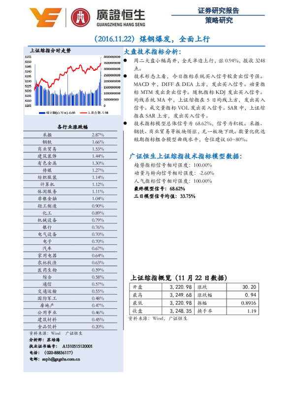 策略研究：煤钢爆发,全面上行