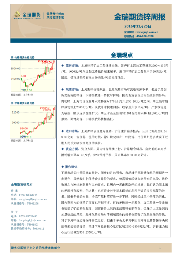 锌周报