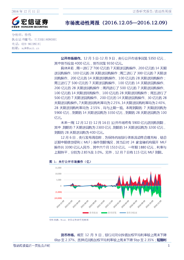 宏信证券市场流动性周报