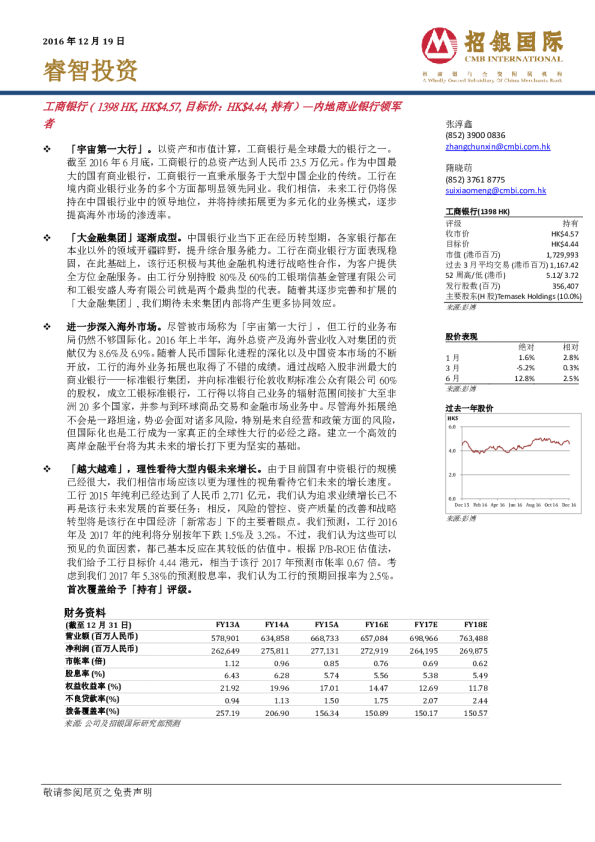 内地商业银行领军者