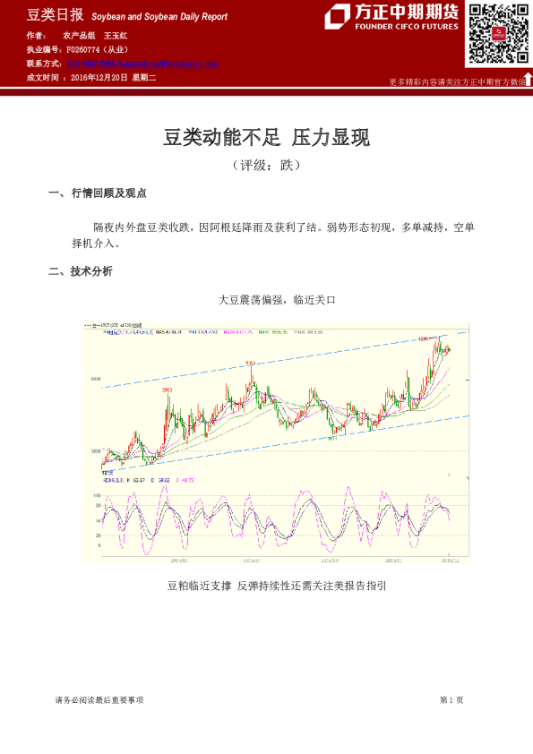 豆类日报：豆类动能不足 压力显现