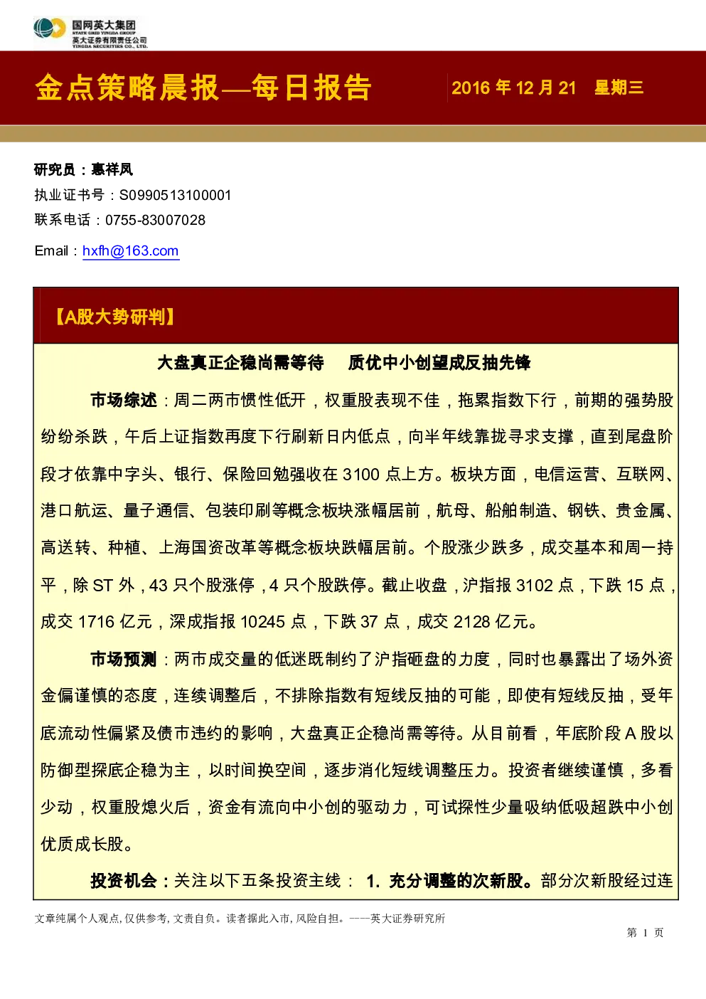 报告封面