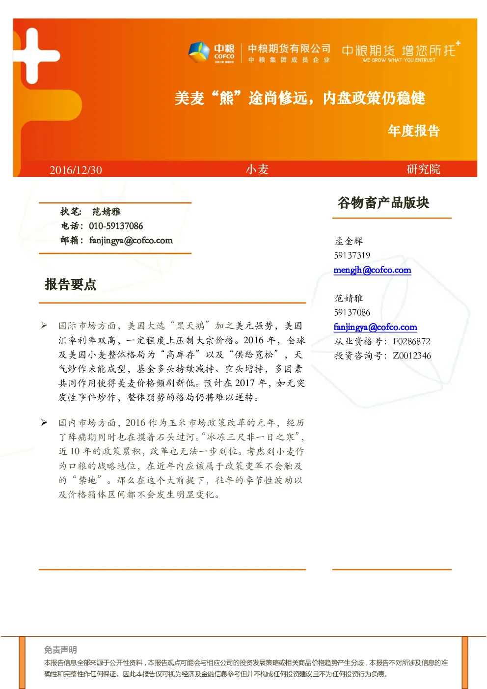 报告封面
