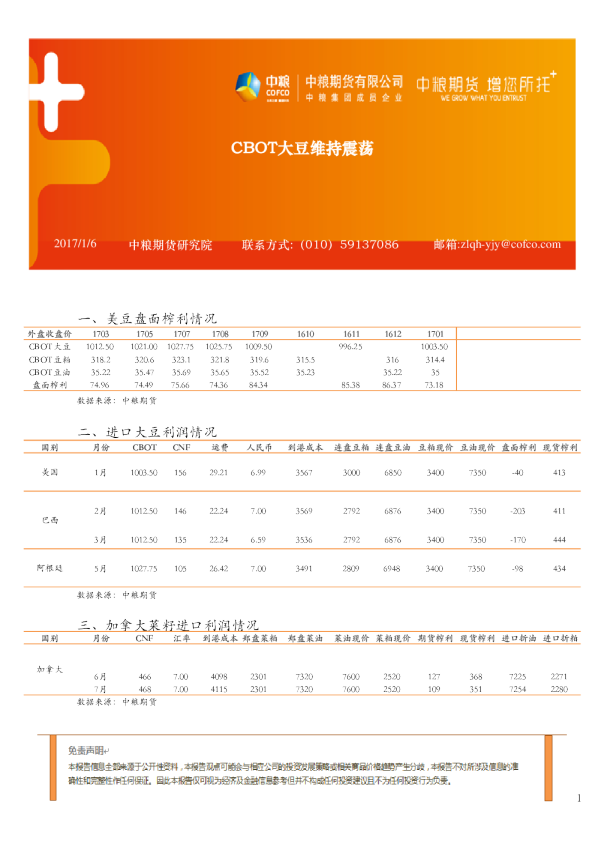 CBOT大豆维持震荡