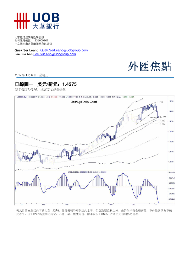 大华银行外汇焦点