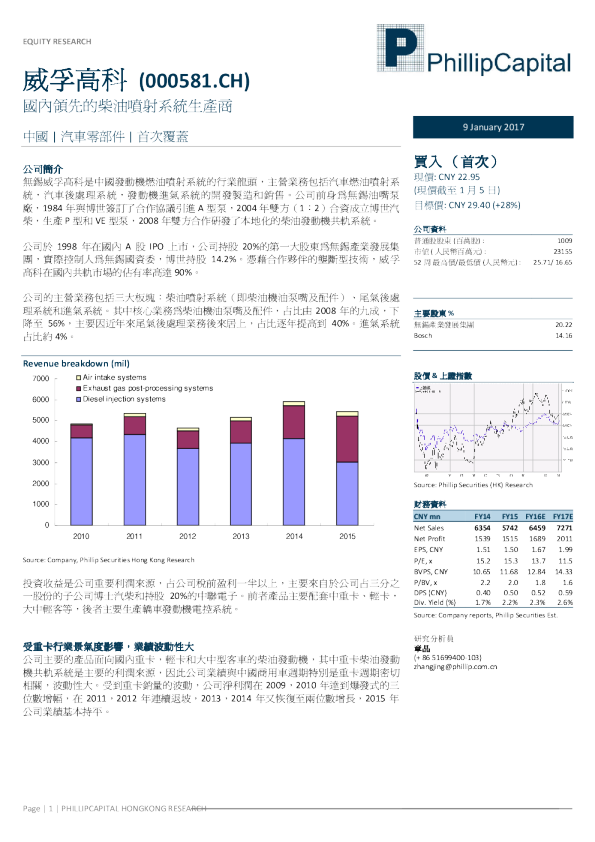国内领先的柴油喷射系统生产商
