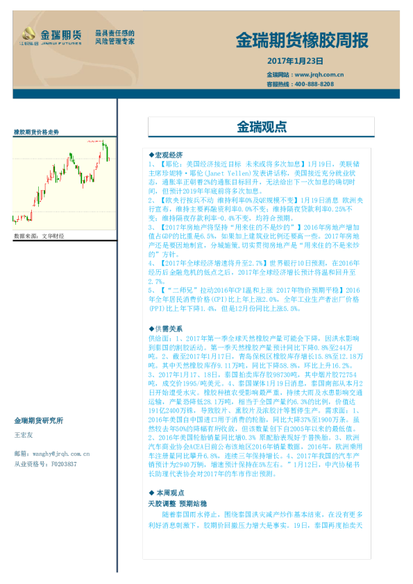 橡胶周报