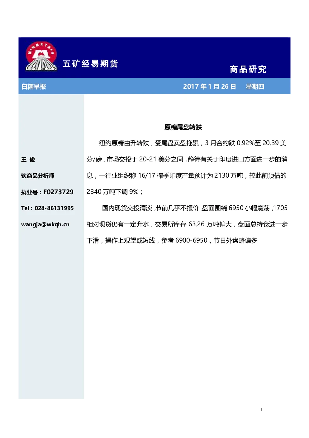 报告封面