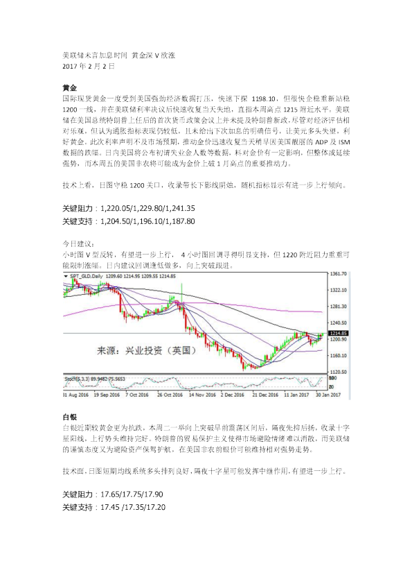 美联储未言加息时间，黄金深V欲涨