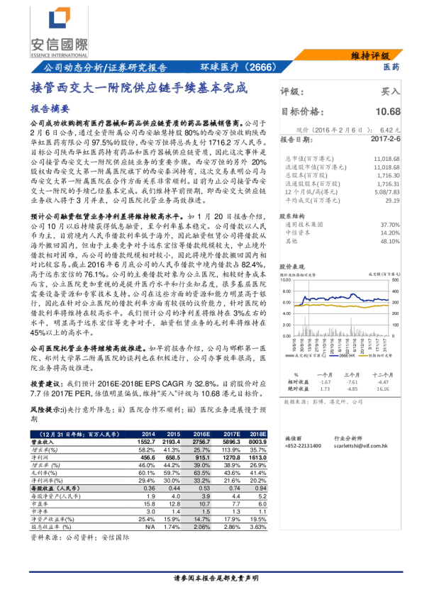 接管西交大一附院供应链手续基本完成