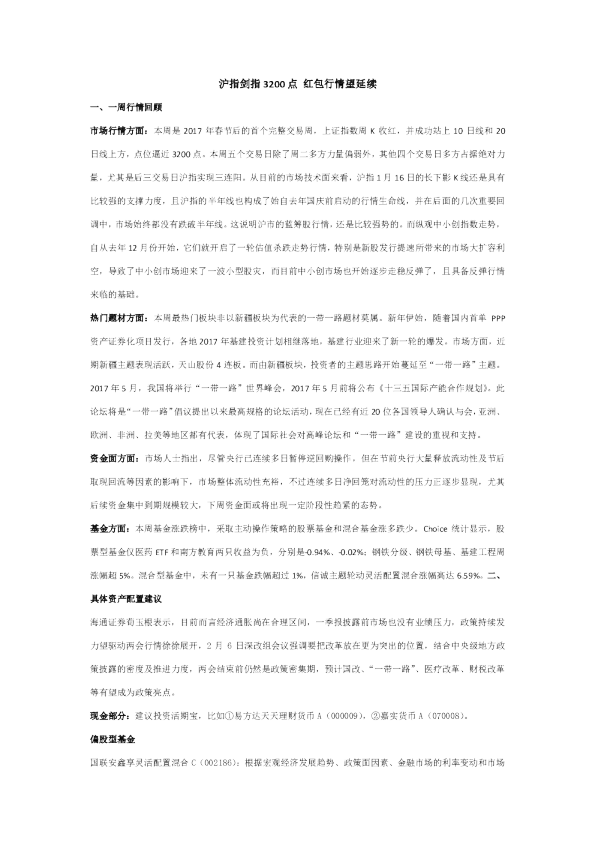 沪指剑指3200点红包行情望延续