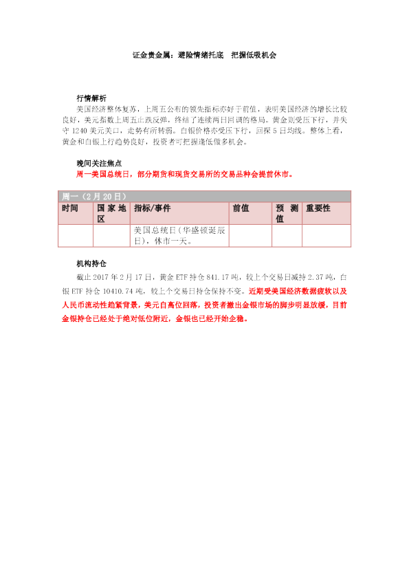 避险情绪托底 把握低吸机会