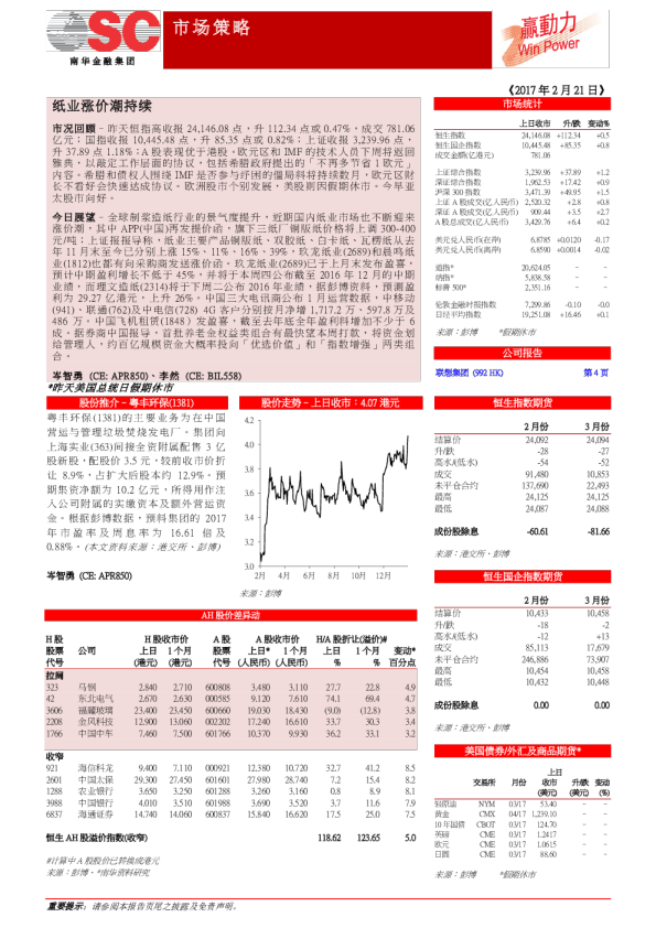 纸业涨价潮持续