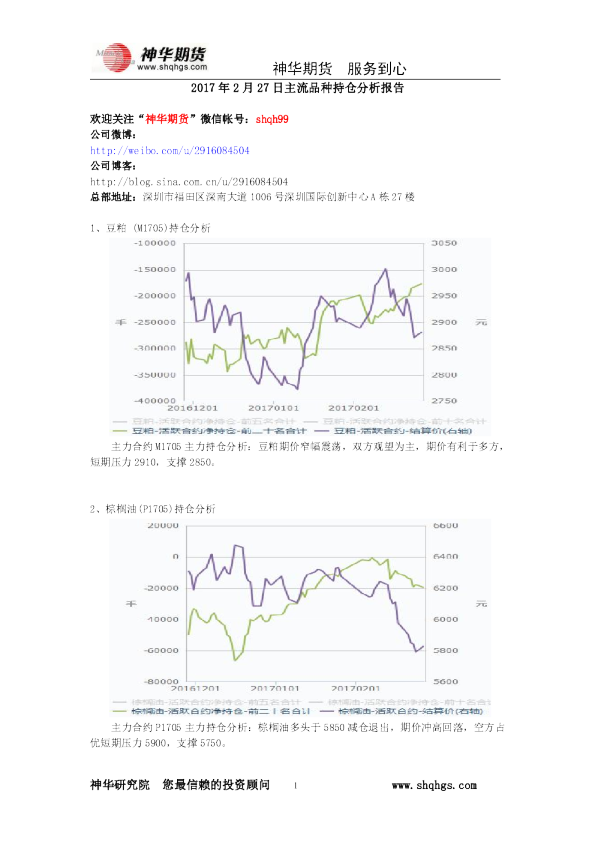 主流品种持仓分析报告