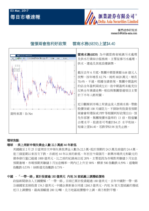 汇业证券每日市场速报