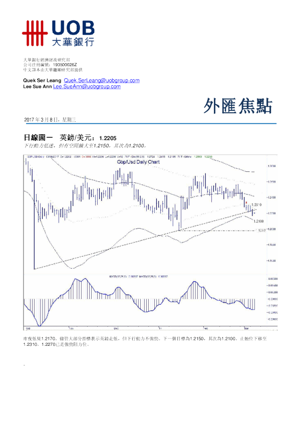 大华银行外汇焦点