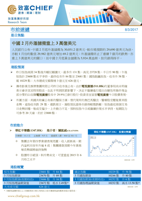 致富证券市前速递