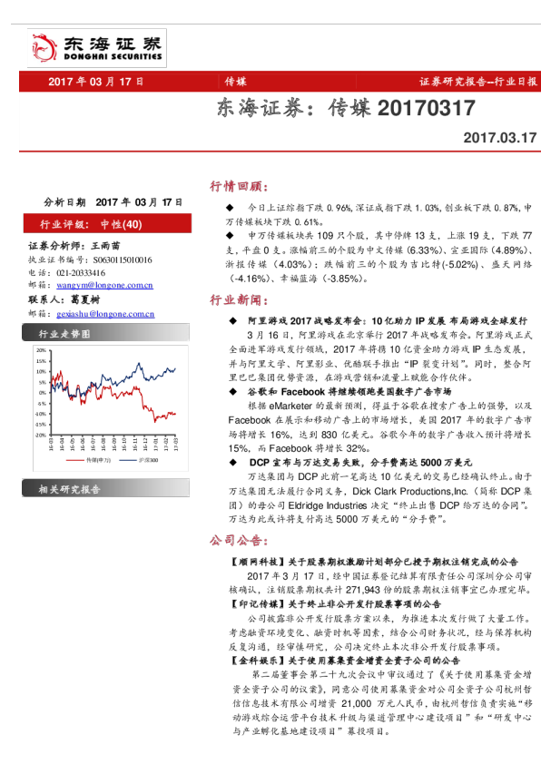 传媒行业日报