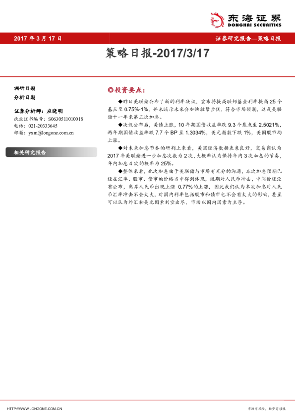策略日报