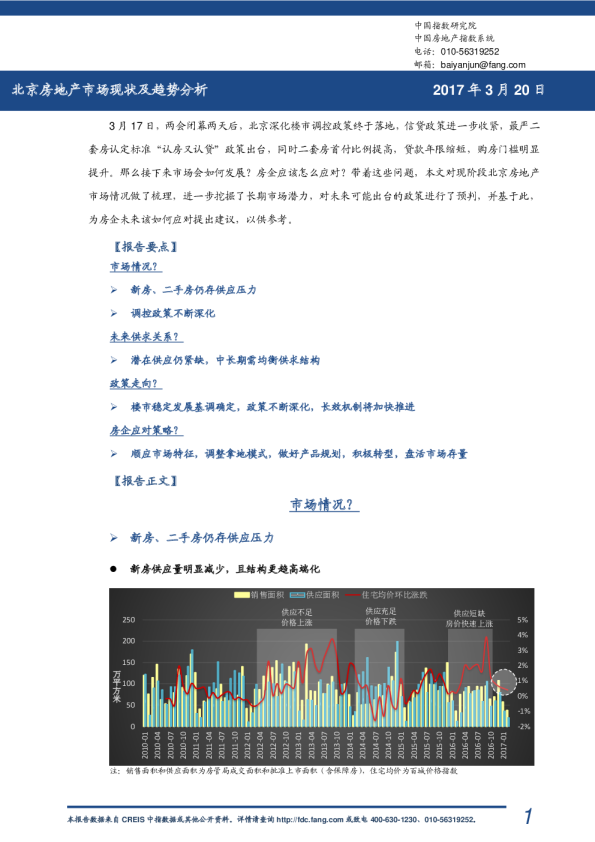 北京房地产市场现状及趋势分析