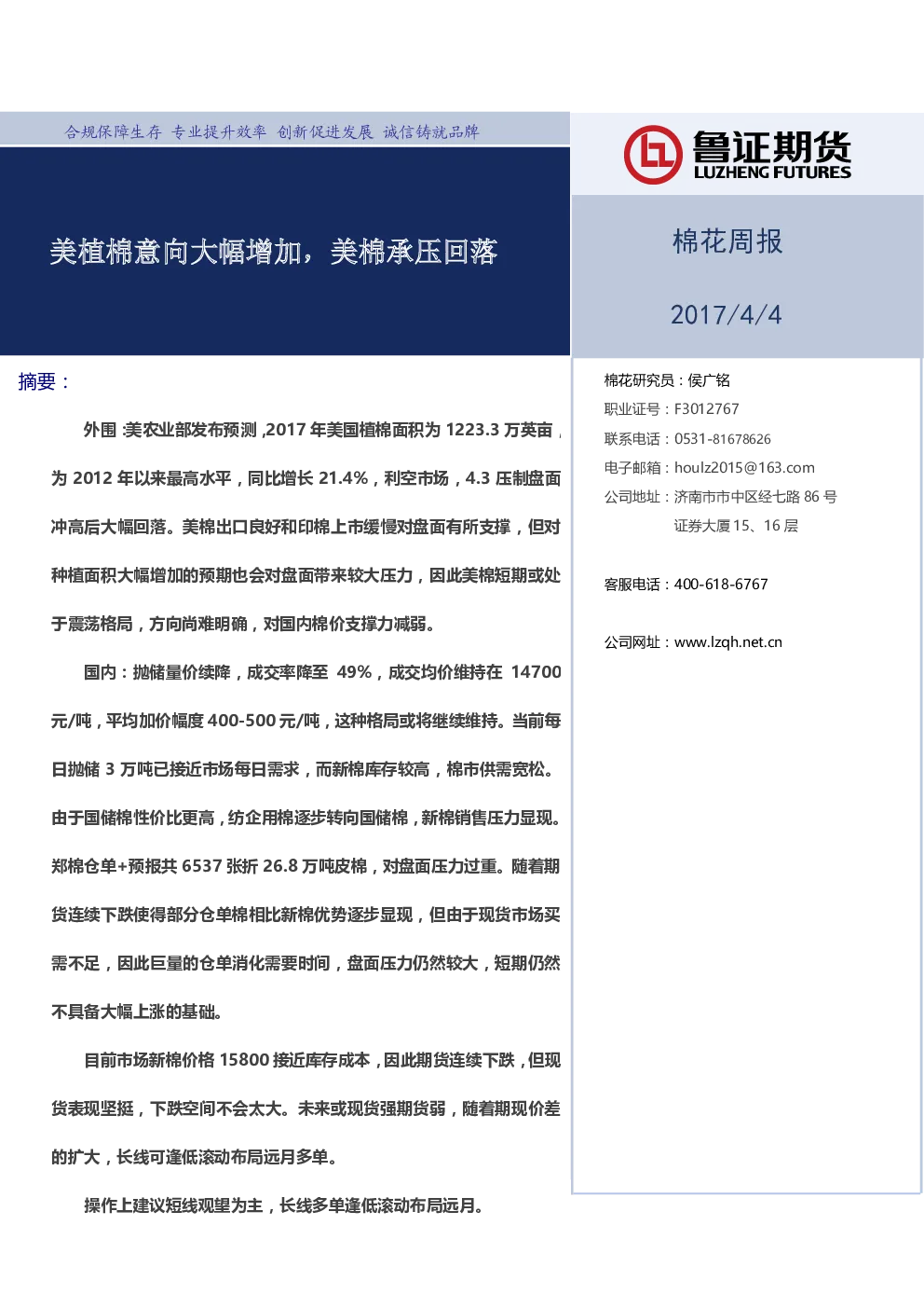 报告封面